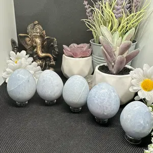 Blue Calcite Crystal Egg