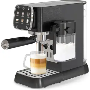 Compact Espresso Machine – 20 Bar Professional, Touchscreen, Milk Frother & Adjustable Temperature for Cappuccino & Latte