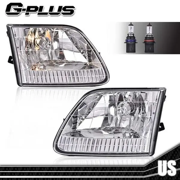 Fit For 97-03 Ford F-150 Headlight 97-99 F-250 97-02 Expedition Left&Right Pair G-PLUS