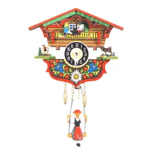 212 MAIN Engstler by Alexander Taron (143KSQ) Wood-Made Battery-Operated Quartz Crystal Mini Clock - 1-Year Durability, Home Decor, Decoration, Holiday Decor, Ideal Gift for Teeter-Totter Themed Spaces
