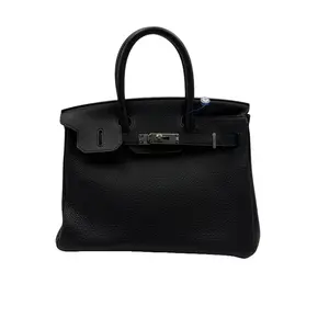 Pre-owned HERMÈS Hz7 Black Birkin 30 in Cowhide 60907
