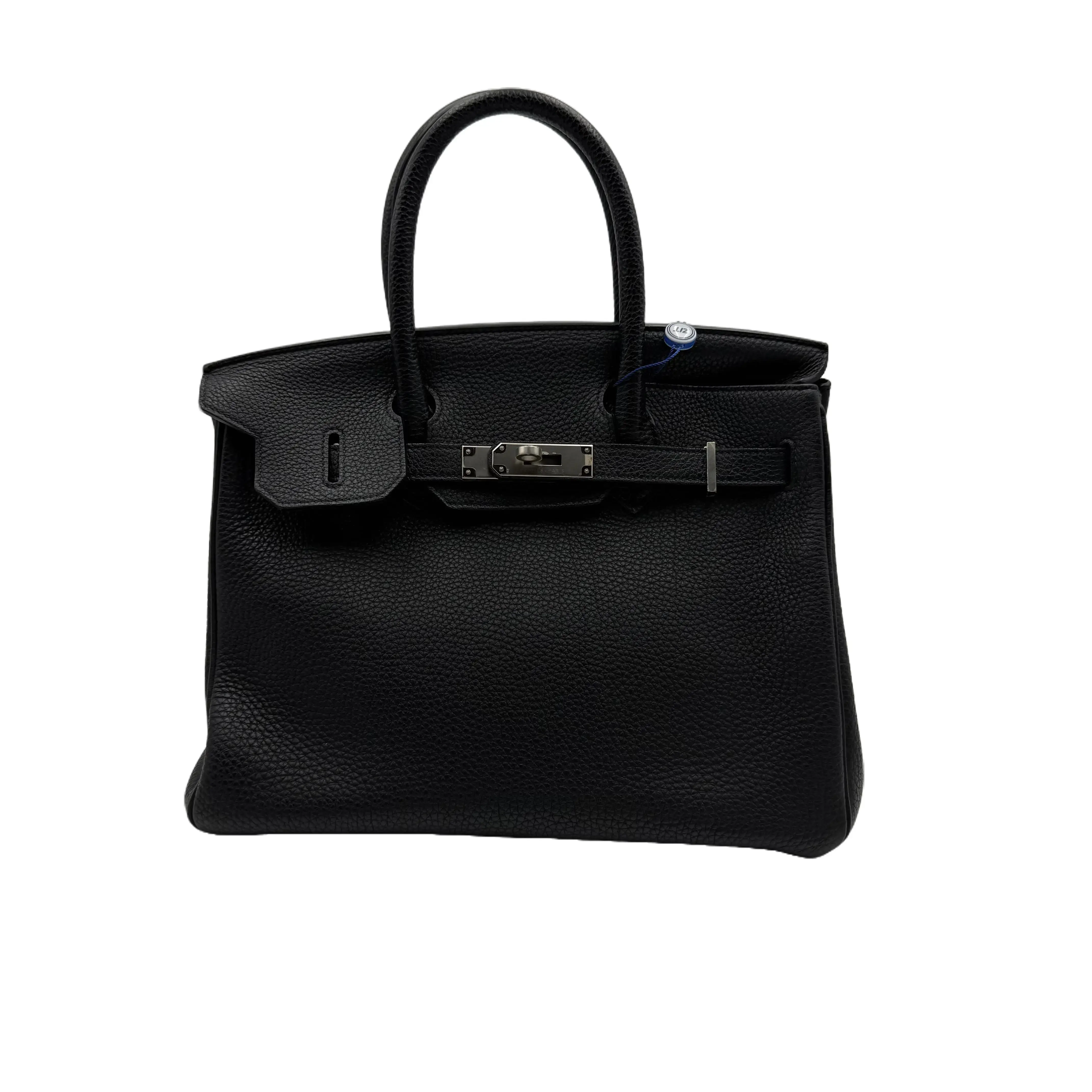 Pre-owned HERMÈS Hz7 Black Birkin 30 in Cowhide 60907