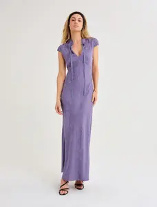 Portofino Maxi Dress | Indigo Jacquard
