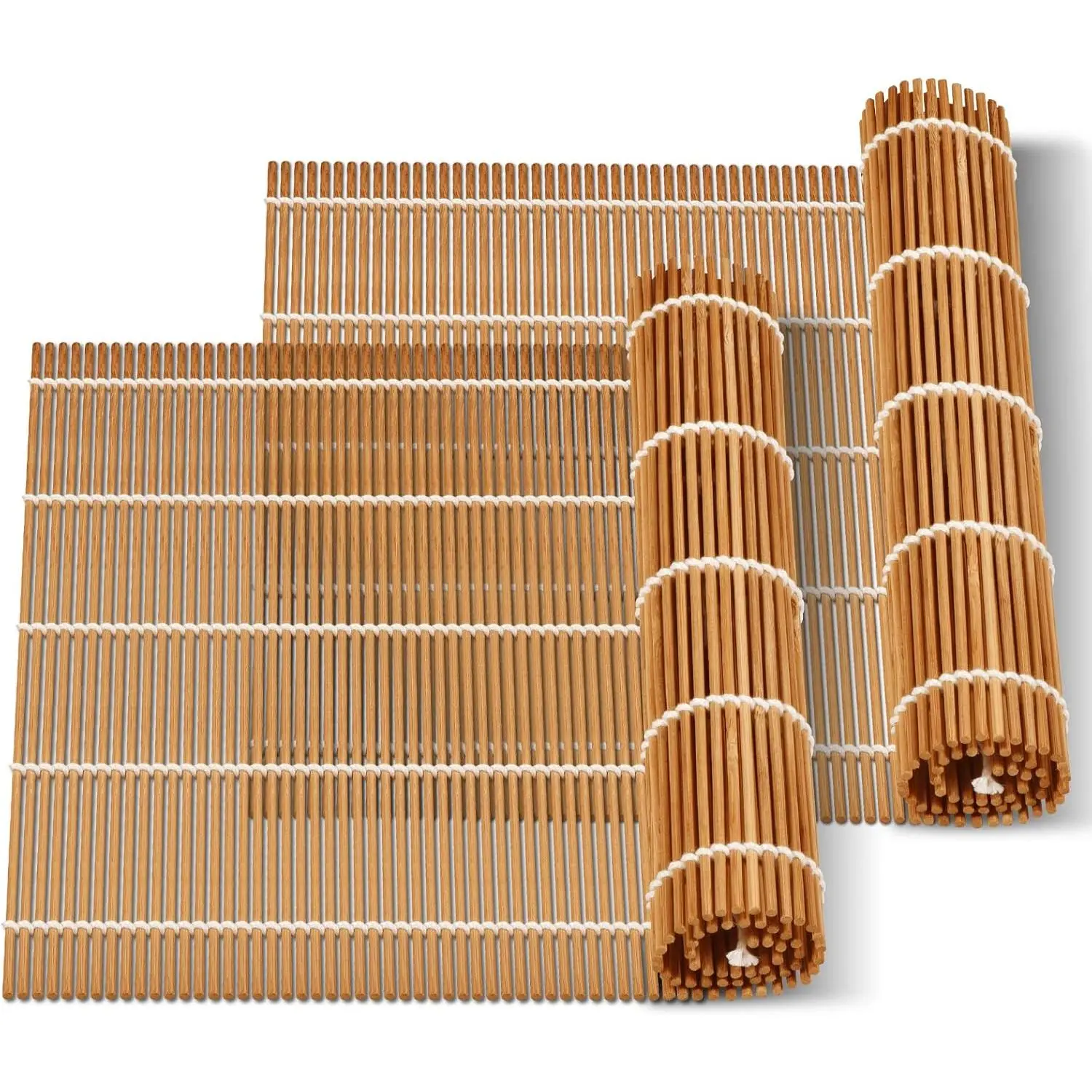9.5"x9.5" Sushi Rolling Mat,kimbap roller(2 PCS) 9.5"x9.5" Sushi Rolling Mat,kimbap roller(2 PCS)
