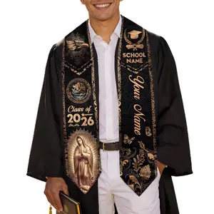 [HOT] Custom Mexican Graduation Stole, Mexican Flag Graduation Sash 2026, Mexico Pattern Stole, Custom Name & School Sash Senior Graduation Gift