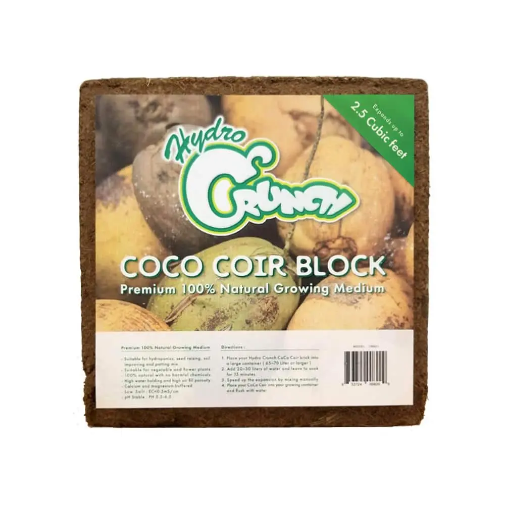 Hydro Crunch 2.5 cu. ft. Coco Coir Block of Soilless Growing Media (2-Pack)
