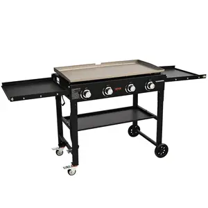 VEVOR Tabletop Commercial Gas Flat Grill Plate Restaurant Trolley