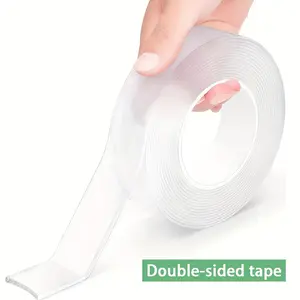 Sturdy double-sided tape, reusable traceless strong adhesive strips, multi-purpose, detachable and washable for sticking household/office/automotive items