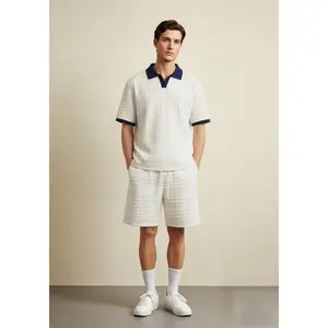 Sleek and sophisticated men’s textured matching set, crafted for everyday comfort with a polished finish that transitions seamlessly from casual to smart-casual occasions tiktokshopspringglowup