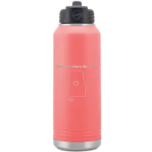 Alabama Heart 32 oz Water Bottle | Coral
