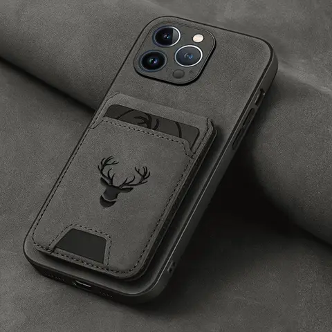 Luxury PU Leather Card Holder Phone Case Casing Cover with Magnetic Closure, Adhesive Backing, Protective Accessory for iPhone 18,17,16,15,14,13,12,11,XS,XR