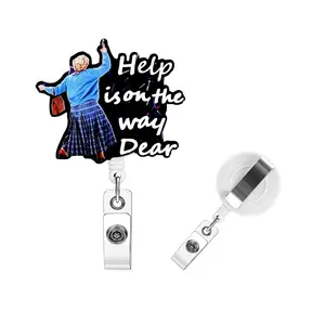 Badge Holder, 1 Count Retractable Badge Reel, ID Badge Holder For Nurse, Doctor, Student, Worker, Badge Reels Retractable