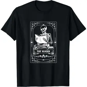 The Reader Tarot Card Shirt, Skeleton Reading Shirt, Unisex Tarot Card Shirt, Book Lover Gift, Bookish Gift,Tarot Lover Gift