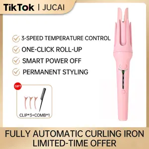 Fully automatic Negative Ion Hair Curler - 32mm, 4 Temperature Modes, Rotating Hair Curling Iron, Hair Styling Tool for Women & Home Use