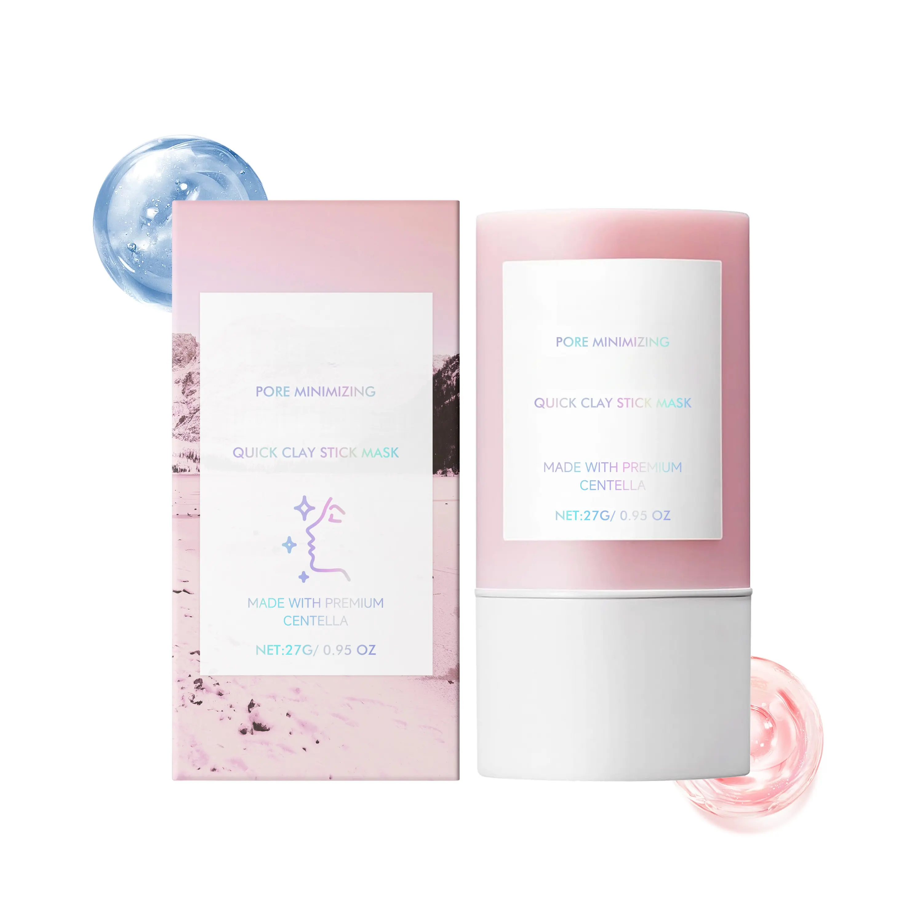 Centella Clay Stick Mask for Pore Minimizing, Quick Deep Cleansing Facial Mask with Premium Cica, Travel-Friendly & Mess-Free, 0.95 OZ Premium Centella Quick Clay Mask Stick, Pore Refining & Hydrating Clay Mask for Sensitive Skin Oil-Control recognition