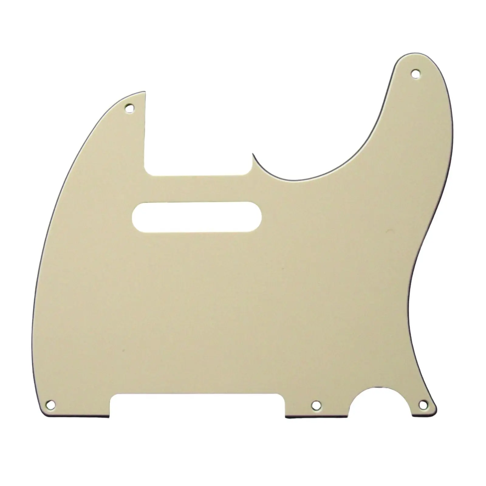5-Hole 52' Telecaster Pickguard - 3-Ply Cream