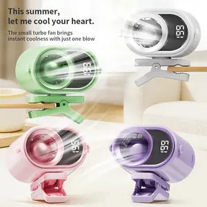 Portable Mini Turbo Fan-360° Rotatable Clip Perfect，for Outdoor Activities Travel and Work
