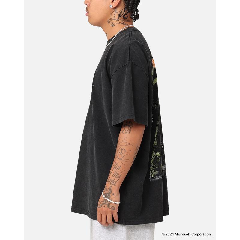 73Studio X Halo Halo 2 Vintage T-Shirt Black Acidwash