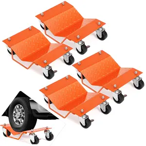 GARVEE Car Wheel Dolly Set of 4, Heavy-Duty Car Moving Cart with Brakes, 6000 lbs/2722 kg Wheel Dolly Cars Tire Stake Set, Moving Trucks, Cars, Trailers, Boats, Motorcycles