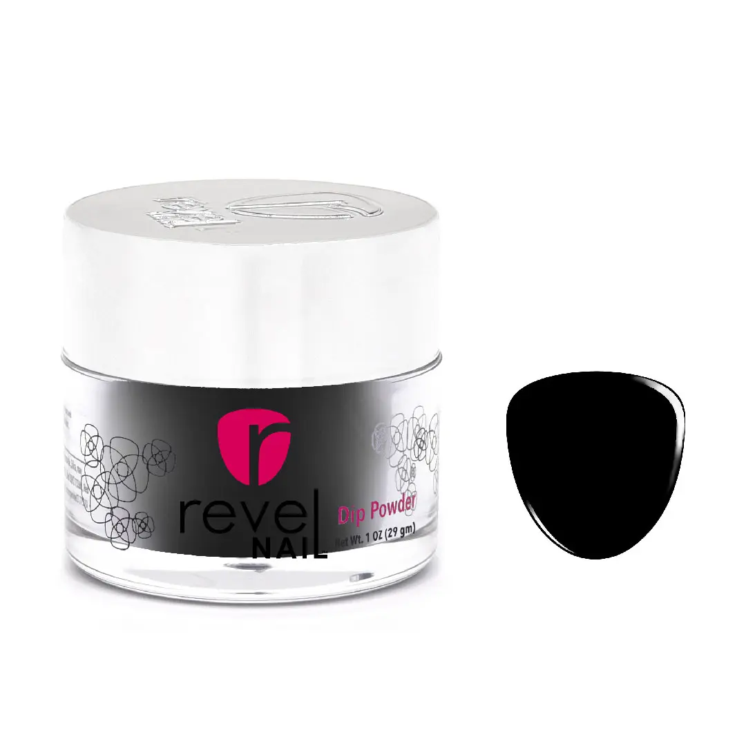 Revel Nail D7 Barbara Black Créme Dip Powder
