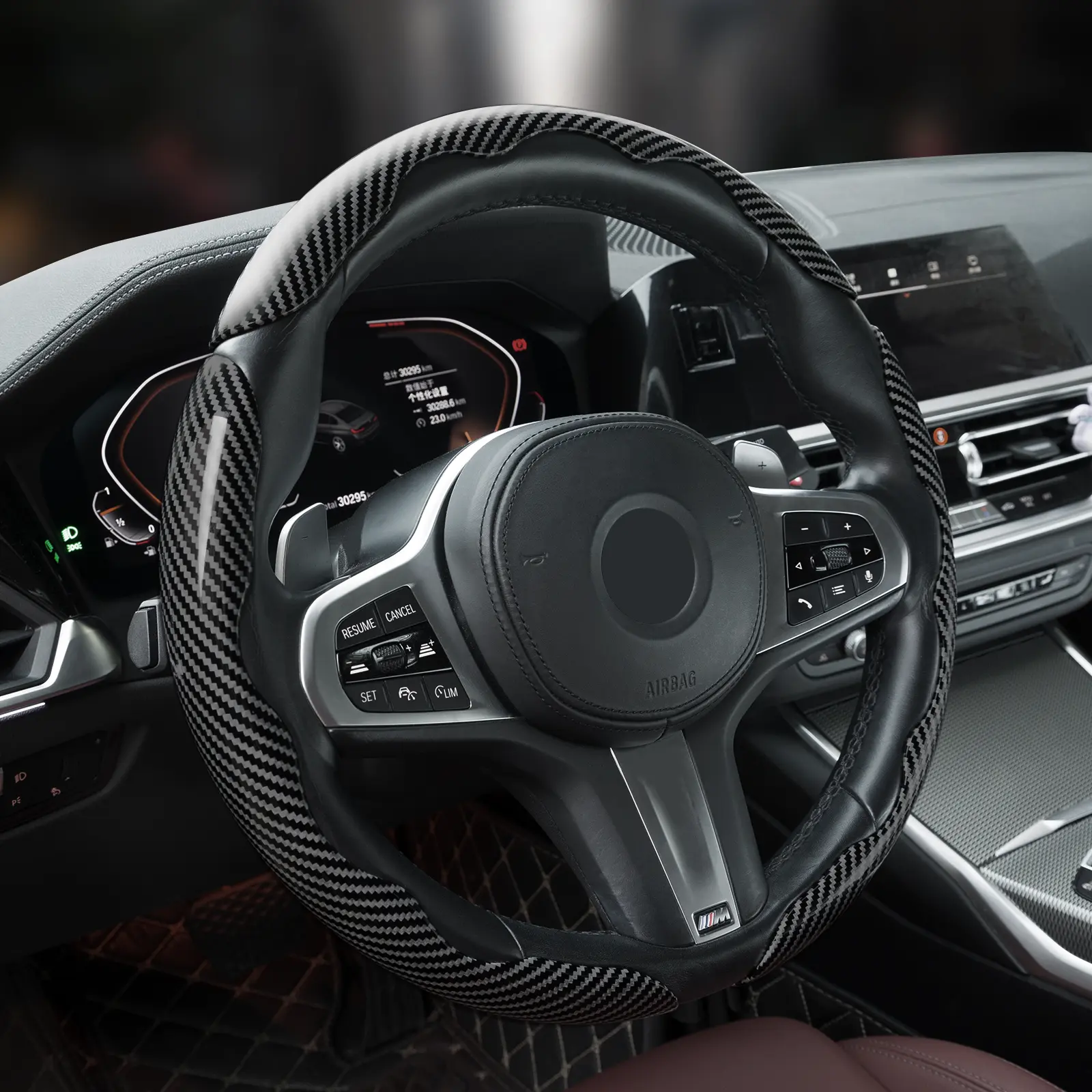 Car Steering Wheel Cover, Non slip Design Steering Wheel Protector, Universal Car Steering Wheel Cover for 15 Inch, Decor Gadgets, Car Accessories, Men Gifts, Car Essentials, Vehicle, for Racing anti slip sport all season use Car Steering Wheel Cover, Non slip Design Steering Wheel Protector, Universal Car Steering Wheel Cover for 15 Inch, Decor Gadgets, Car Accessories, Men Gifts, Car Essentials, Vehicle, for Racing anti slip sport all season use