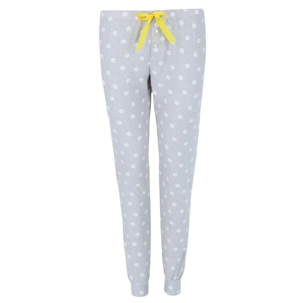 Saturdaze Women's Glitter Daisy Jogger Lounge Pants - Stretchy Lightweight Elastic Fabric Jogger Sweatpants for Sleepwear