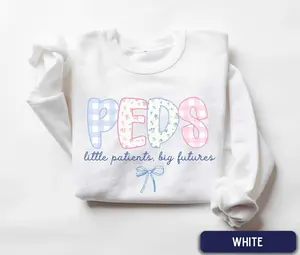 Pediatric Nurse Sweatshirt / Short Sleeve T-SHIRT , PEDS Shirt, Peds Nurse, PICU Nurse Gift, Preppy Pediatrician Shirt, Pediatric Student Shirt, RN nurse