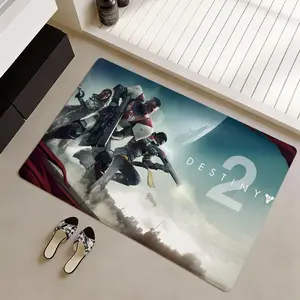Destiny 2 game Floor Mat Non-Slip Soft Flannel Thickened Rug Indoor Door Mat, Ultra Soft Absorbent Wear-Resistant Floor Mat for Living Room Hallway Entryway Front Door Porch, Durable Non-Skid Home Decoration Mat for Indoor Daily Use
