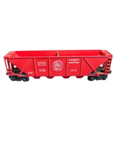 Lionel Quad Hopper Red Train Car with Detroit Mackinac Design and America Attribute for Collectors