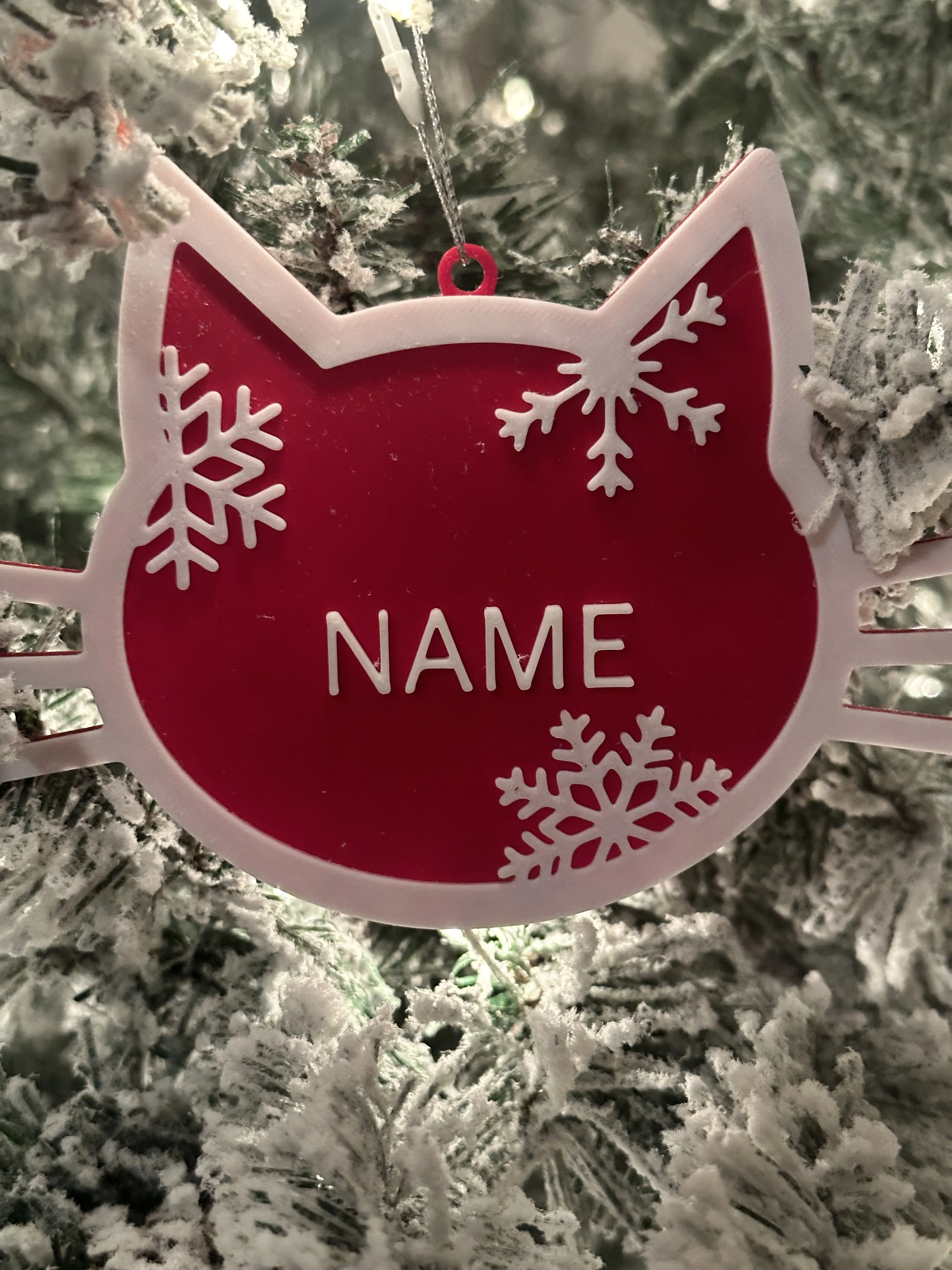 Personalized Cat Ornaments | Personalized Pet Christmas Gift | Custom Name Gift for Cat Lover | Custom Name Gift for Cat Owner