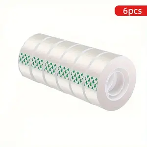 6 rolls, 1.2CM / 0.47inch wide transparent tape, suitable for gift packaging, stationery and office supplies, packaging gift flowers, handicrafts and household items. High-quality transparent tape for packaging, suitable for tape dispensers.