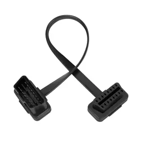 OBD2 Extension  - 16 Pin Male to Female OBD 2 Flat Ribbon GPS  Extension  for  Diagnostic Scanner - 1ft/30cm Durable Flat Design
