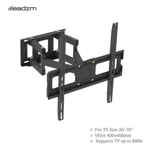 LEADZM Tabletop TV Stand Mount for 26-55 Inch TVs, Double Pendulum Large Base Stand Table Top, Max VESA 400x400mm, Holds up to 40kg, ±10° Tilt Adjustable TMDS-105