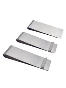 Simple Metal Money Clip for Cash and Credit Cards (1/3/6/12pcs), Fashion Money Holder, Stainless Steel Card Holder for Travel & Business, Casual Versatile Card Holder for Men, Office Desk Accessories