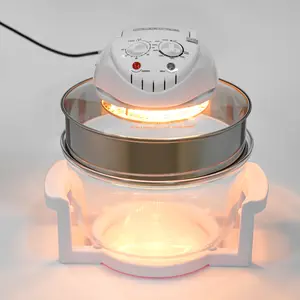 CNCEST 17QT Air Fryer Oven 1400W Halogen Cooker with Glass Pot, 360° Viewing & Dual Grill Racks (32°F-482°F Adjustable, 60 Min Timer) Kitchen Appliances Household Appliances