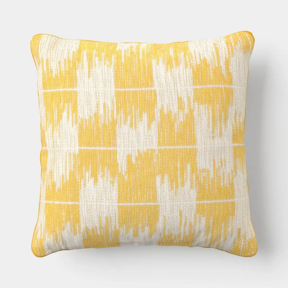Ikat Woven Polyester Throw Pillow - Threshold, for Indoor Use, Room Decor, House Decor