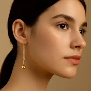 Velina Drops Tassle Earings - 18K Real Gold  for Women – Fine Jewelry Au750 - Casa Maria Gioielli