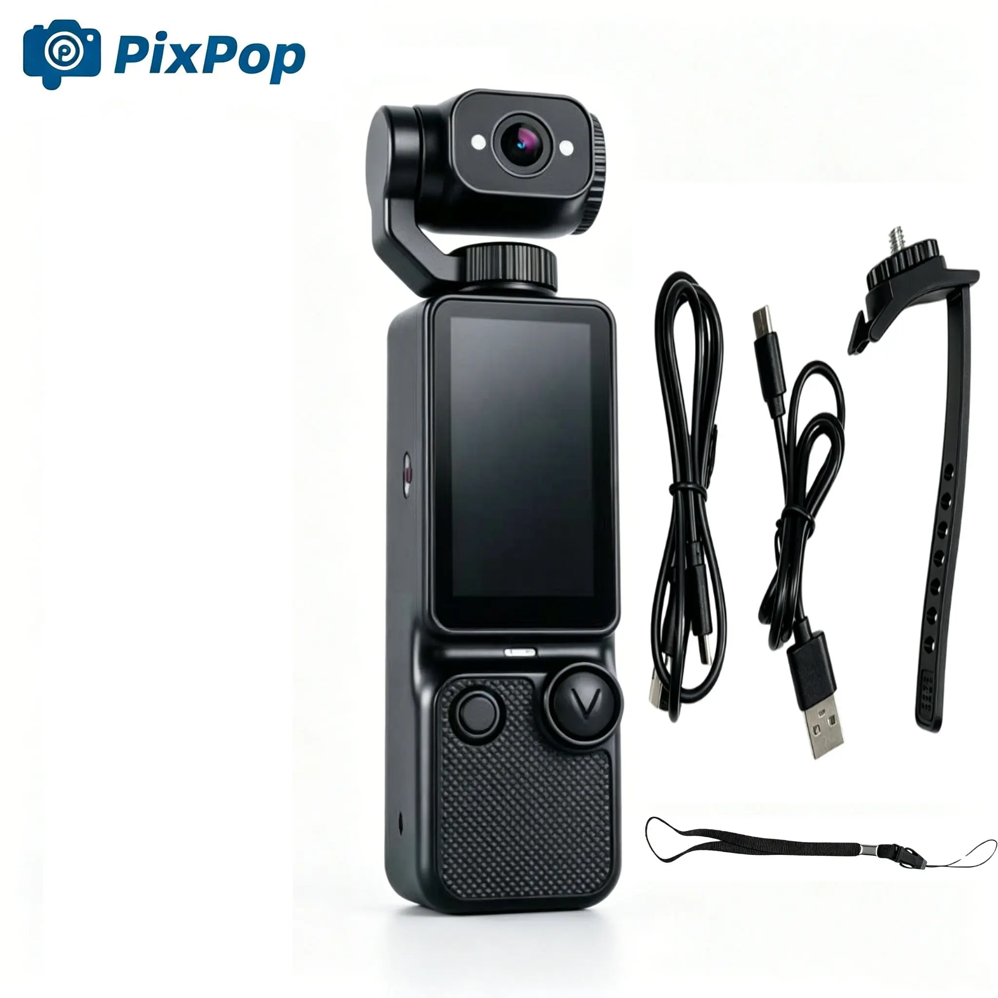 4K action camera,Comes with a 32GB memory card,large capacity battery, Vlogging Camera, 7.5 hours of long battery life, 16x zoom, LED fill light,Portable Handheld Video Camera,1.9-inch screen, pocket camera, 180° rotatable lens, for Daily Use, Travel
