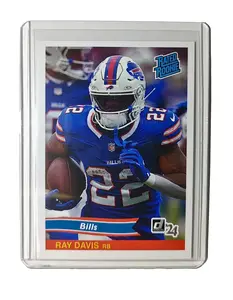 Ray Davis Rookie 2024 Panini Rated Rookie Retro NFL #10 Buffalo Bills 1 of 890