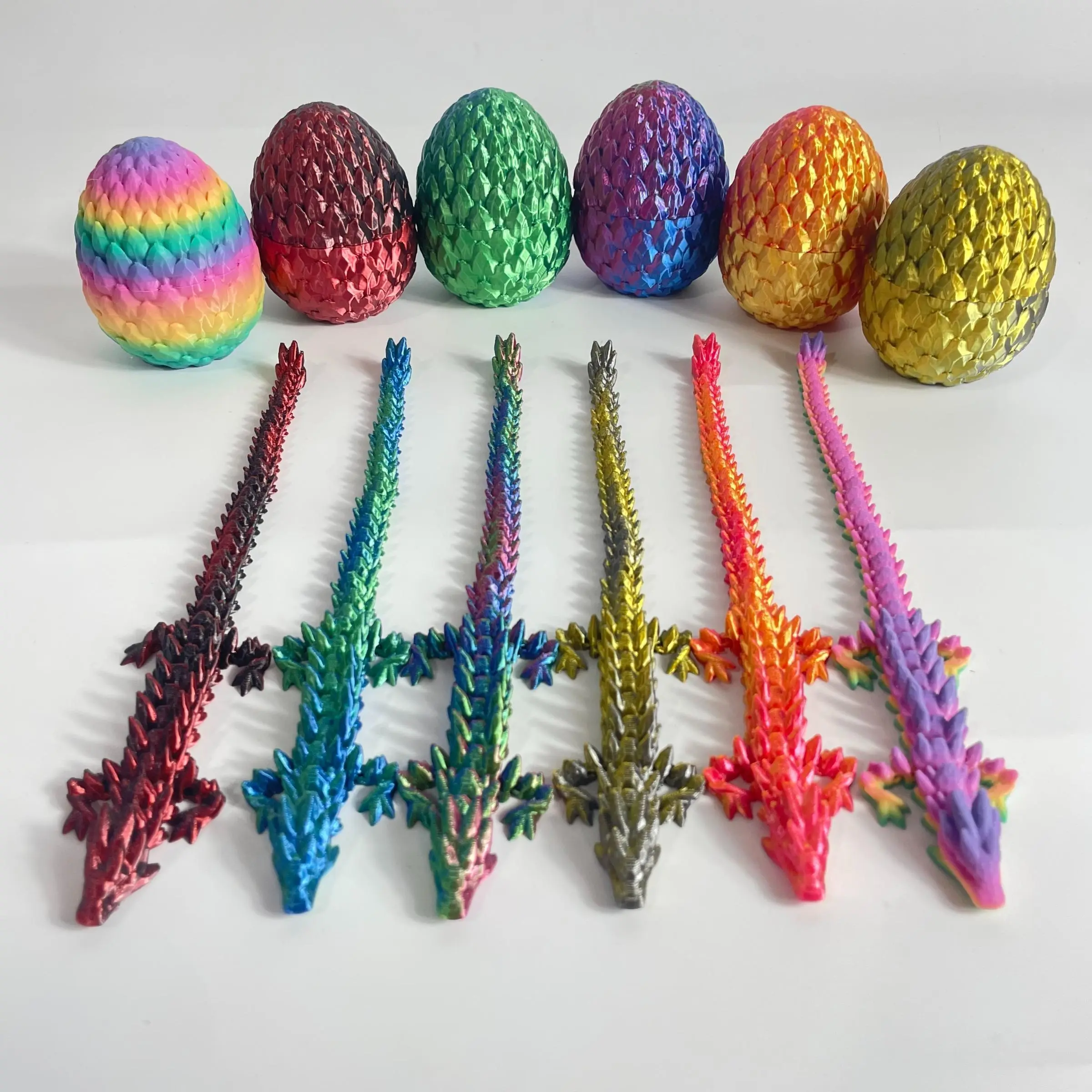 6pcs 3D  Dragon Egg Set with Movable Joints, Unique Desk Toy, Perfect Gift for Holidays and Parties Decor Decorative, Easter egg gifts,Home Goods - Festive & Party Supplies - Party Gifts - Party Concessions summerwins