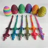 Mix & Match 6pcs 3D Dragon & Egg Set Action Figures (30x10cm, 10cm Egg Size Detail), Movable Jointed Legs, Gift-Ready Set, Cool Christmas Gifts, Decoration, Desk Home Decor Statues & Figurines