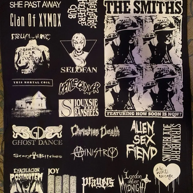 Goth, rock, dark wave patches sheet diy decoration quilt fabric