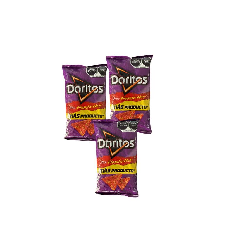 21 PK Sabritas Doritos Flaming Hot 21 PK21 Original Packaging - Bold Crunchy Crispy Spicy Flavor Ideal for Snacking Share Size Small Bite Size