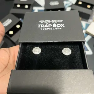 925 Silver Moissanite Stud Earrings - Classic & Fashion Ear Jewelry with Genuine Authenticity Certificate, Perfect Gift for Men, Shiny Daily Wear/Party Jewelry for Him