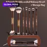 MAANGE 7 Pcs/Set Double-Ended Makeup Brush Set with Cosmetic Bag, Beauty Brush Set Including Foundation, Blush, Contour, Concealer and Eyeshadow Brushes, Dual-Ended Cosmetic Brushes for Foundation Blending Face Makeup Brushes #GLOBAL PICKS