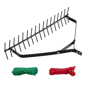 VEVOR 32-in Aquatic Weed Tool, 6.3-in Double-Sided Lake Cutter, Lightweight Durable Gardening Tools, Pond Rake with 30ft Rope, No Assembly Required, for Pond & Lake Muck Clearing