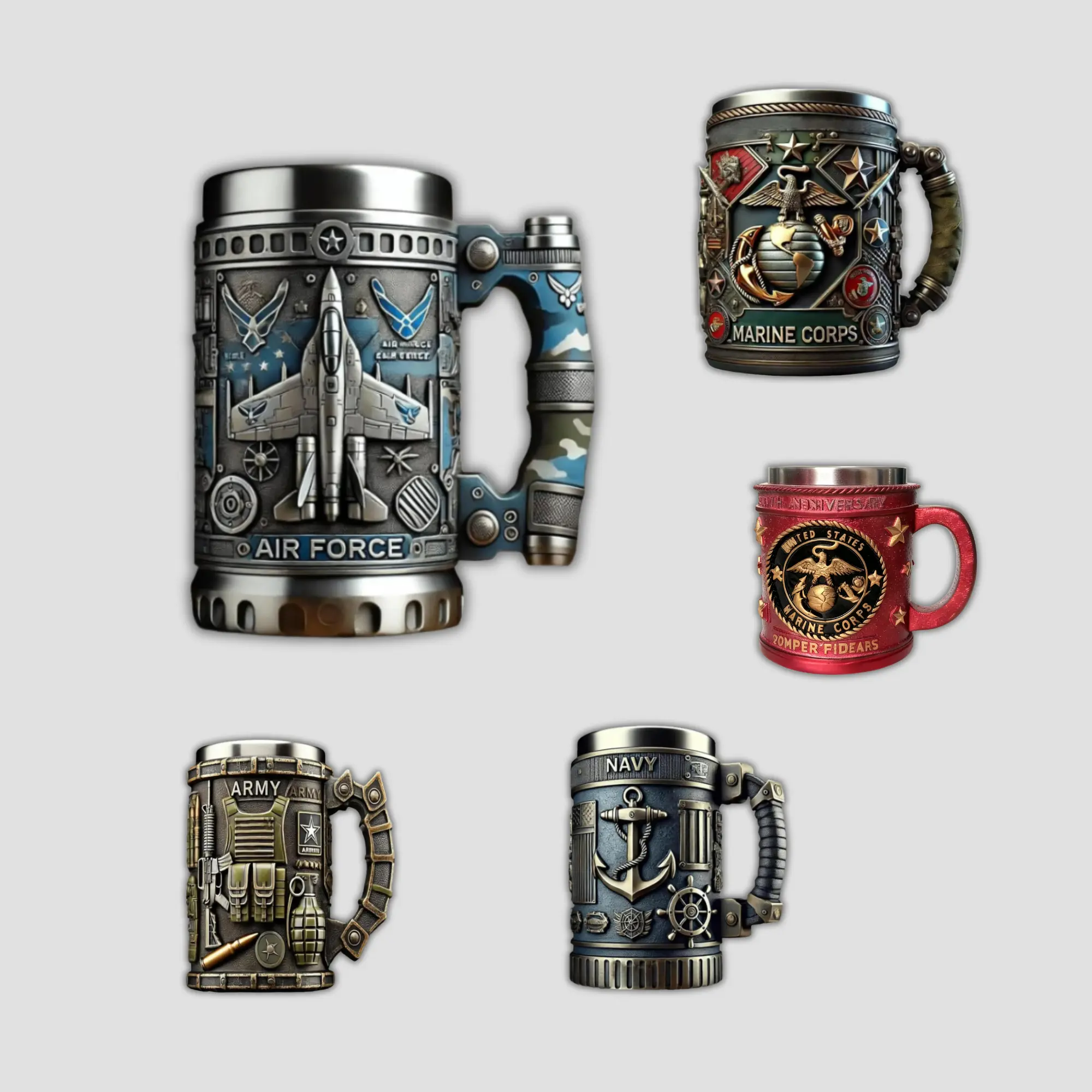 Military 3D Tactical Coffee Mug 16.9oz  Army, Navy, Air Force Inspired  Resin Collectible Cup, Patriotic Gift for Veterans, Dad & Husband - TikTok  Shop
