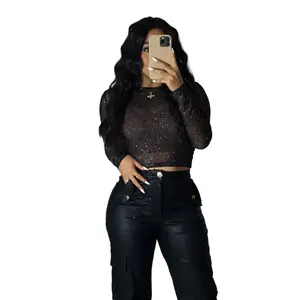 Trending Women's Glitter Mesh BodySuit  - Underwear, Tops Lightweight