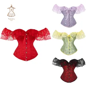 Women Lace Corset, Waist ShapingFishbone Bandage Drawstrings Sexy Floral Wedding Party Belt S-XXL
