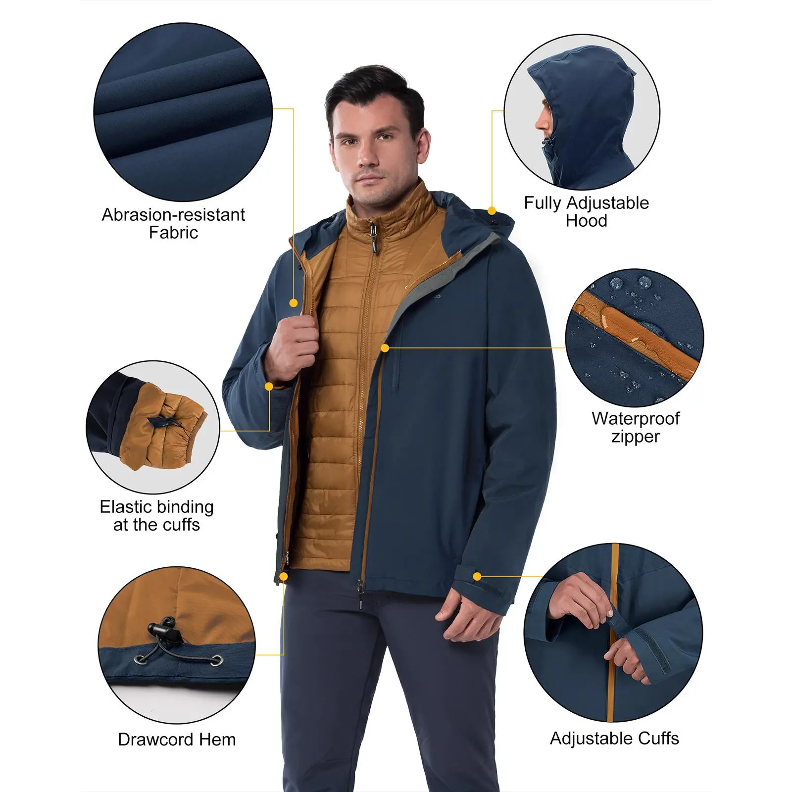 33,000ft Womens Waterproof Hiking Pants Fleece-Lined Snow Pants Windproof Warm Ski Pants for Snowboarding